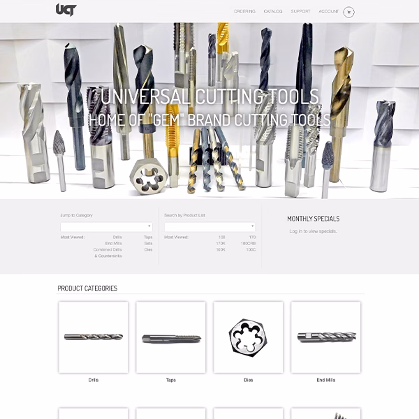 Universal Cutting Tools Website Design - EGO Creative Marketing