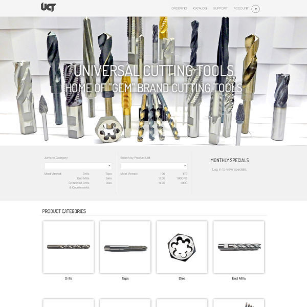 Universal Cutting Tools Website Design - EGO Creative Marketing