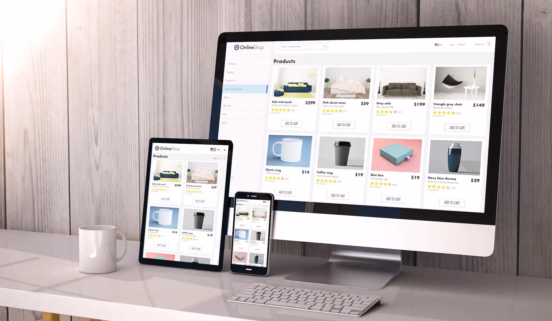 eCommerce website design, online store development, Shopify development, WooCommerce development, Magento development, conversion-focused UX, secure checkout, eCommerce SEO, EGO Creative Marketing