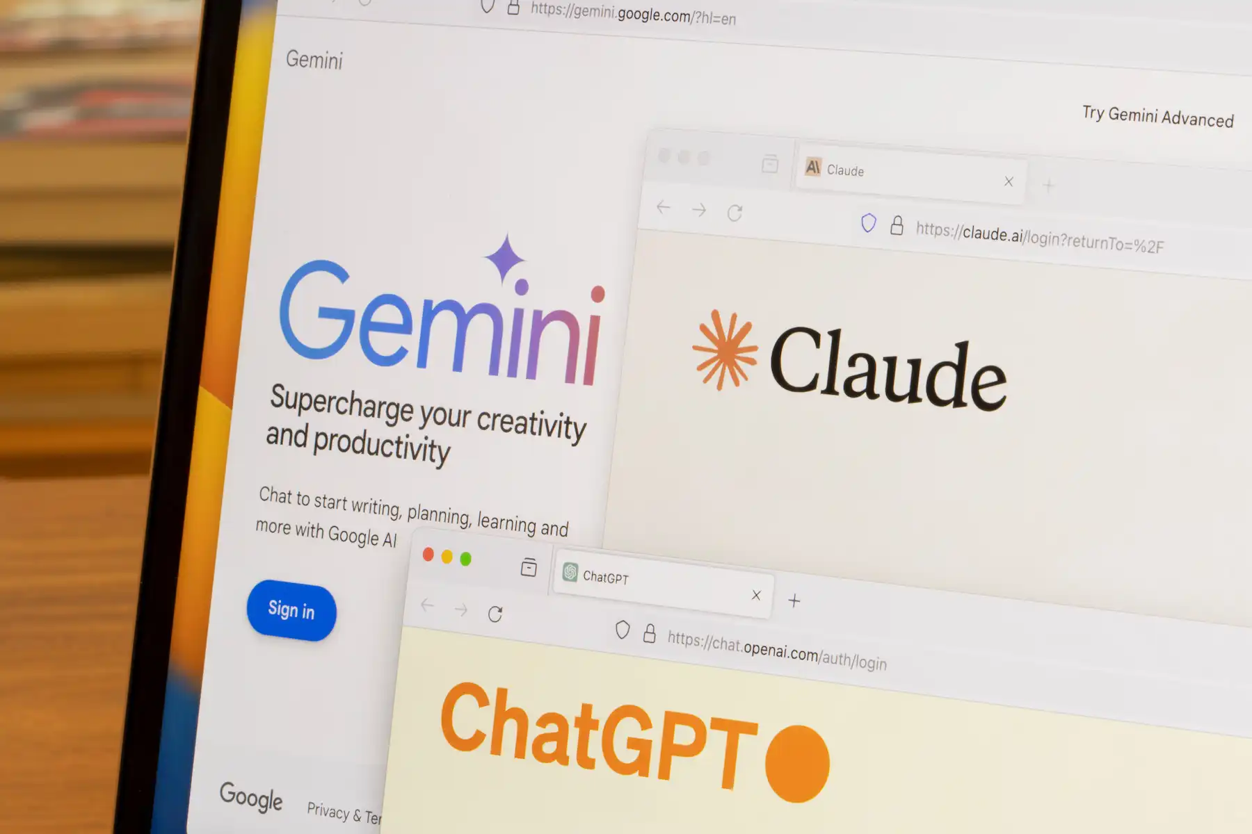 Claude (Anthropic) 1 gemini claude chatgpt